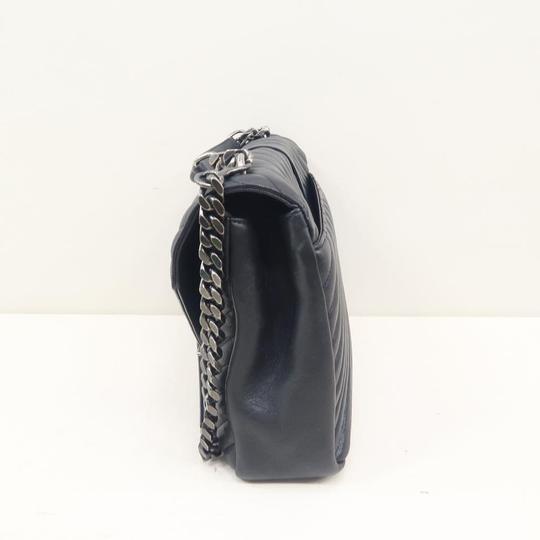 Saint Laurent Monogram College Large Black Calfskin Leather Satchel