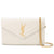 Saint Laurent Monogram Envelope Chain Wallet Woc White Leather Cross Body Bag