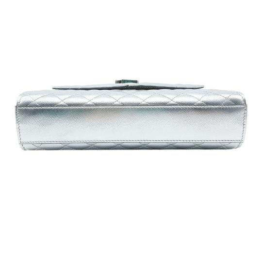 YSL Saint Laurent Silver Caviar Medium Envelope Bag – Bagaholic