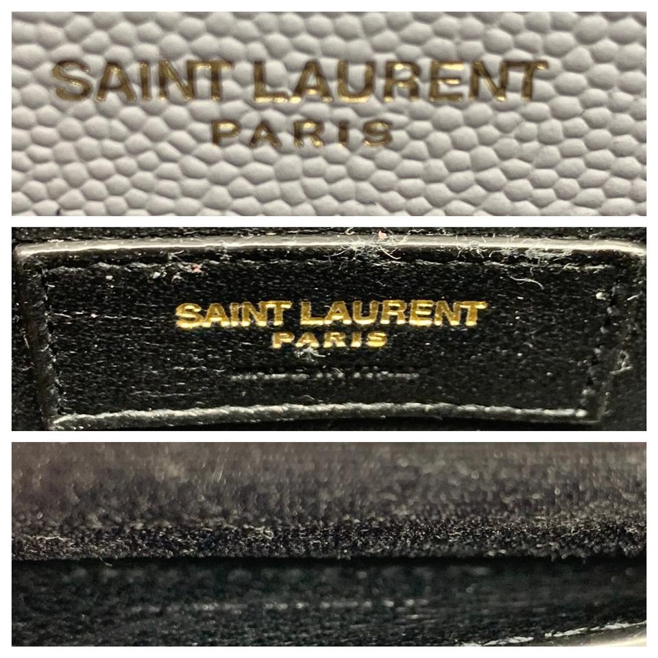 Saint Laurent Monogram Envelope Small Mono Calfskin Triquilt White Leather Shoulder Bag