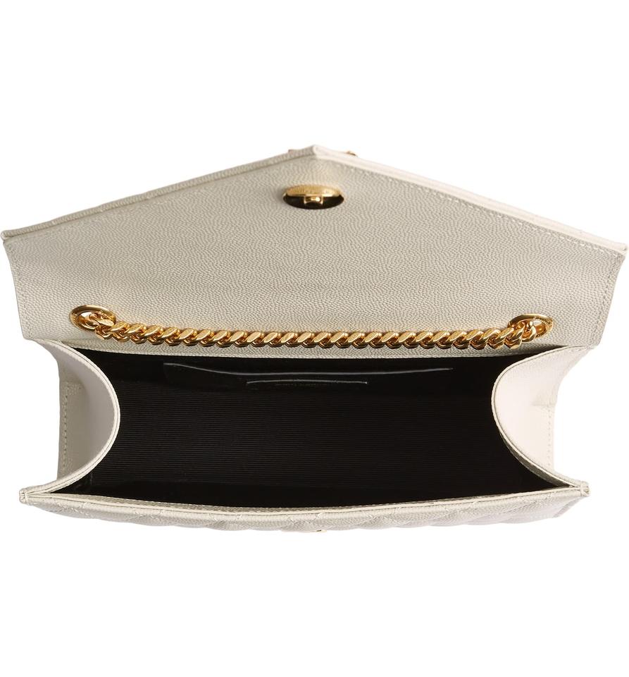 Saint Laurent Small Envelope Calfskin Leather Shoulder Bag