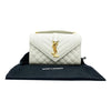 Saint Laurent Monogram Envelope Small Mono Calfskin Triquilt White Leather Shoulder Bag