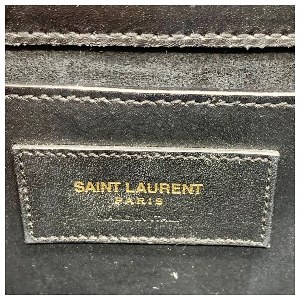 Saint Laurent Monogram Kate Calfskin Small Classic Tassel Satchel Black Leather