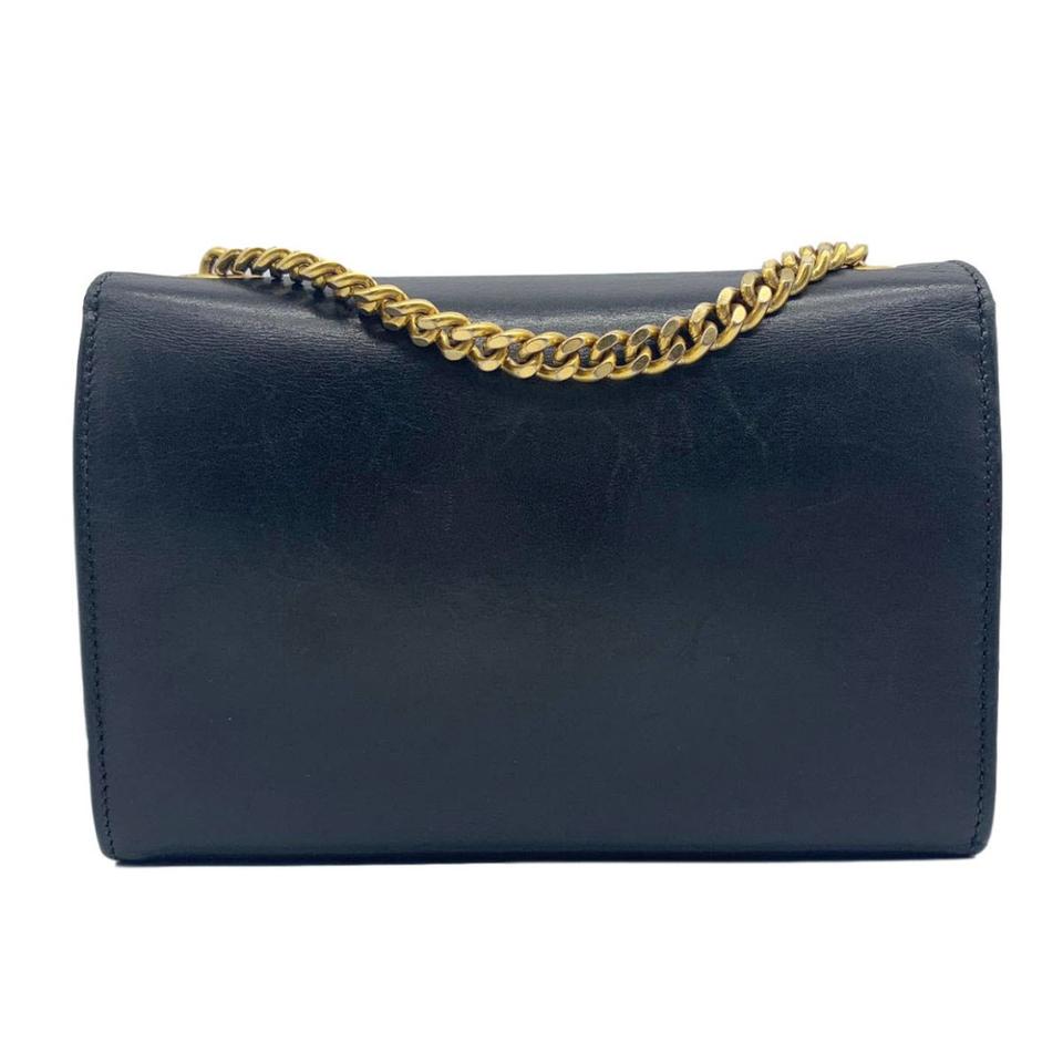 Saint Laurent Monogram Kate Calfskin Small Classic Tassel Satchel Black Leather Shoulder Bag