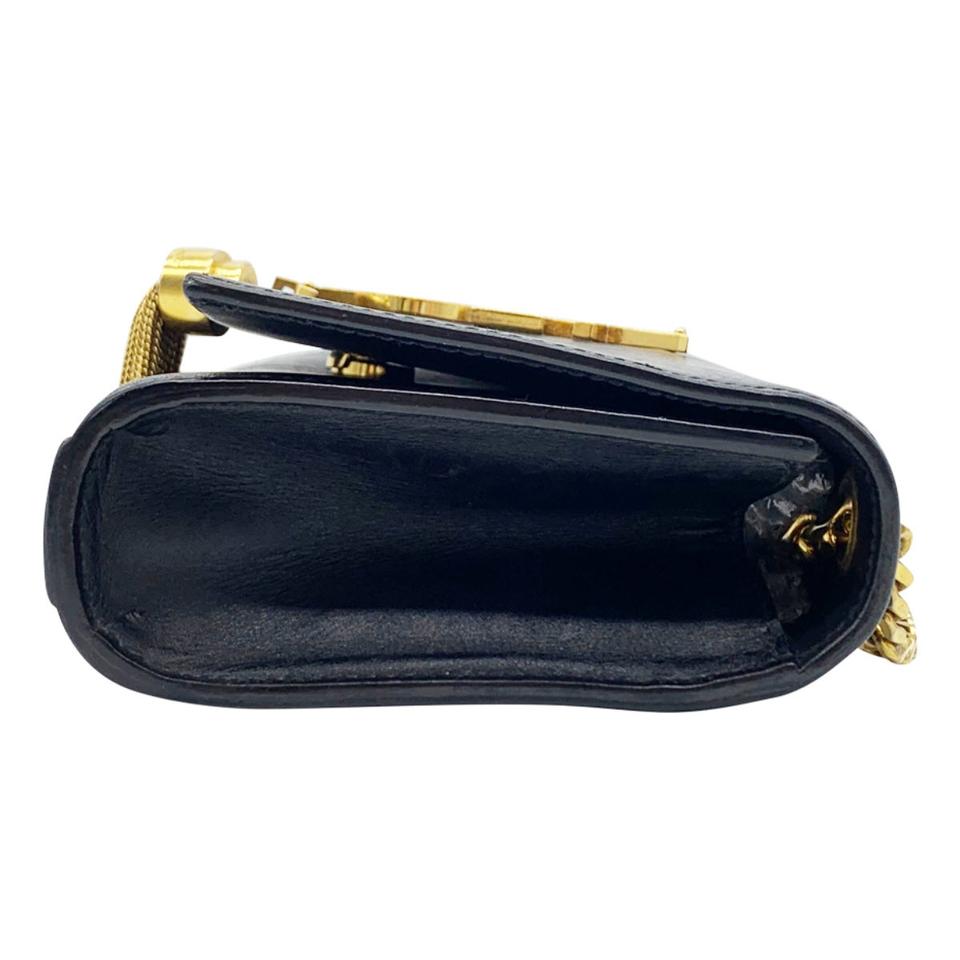 Saint Laurent Monogram Kate Calfskin Small Classic Tassel Satchel Black Leather