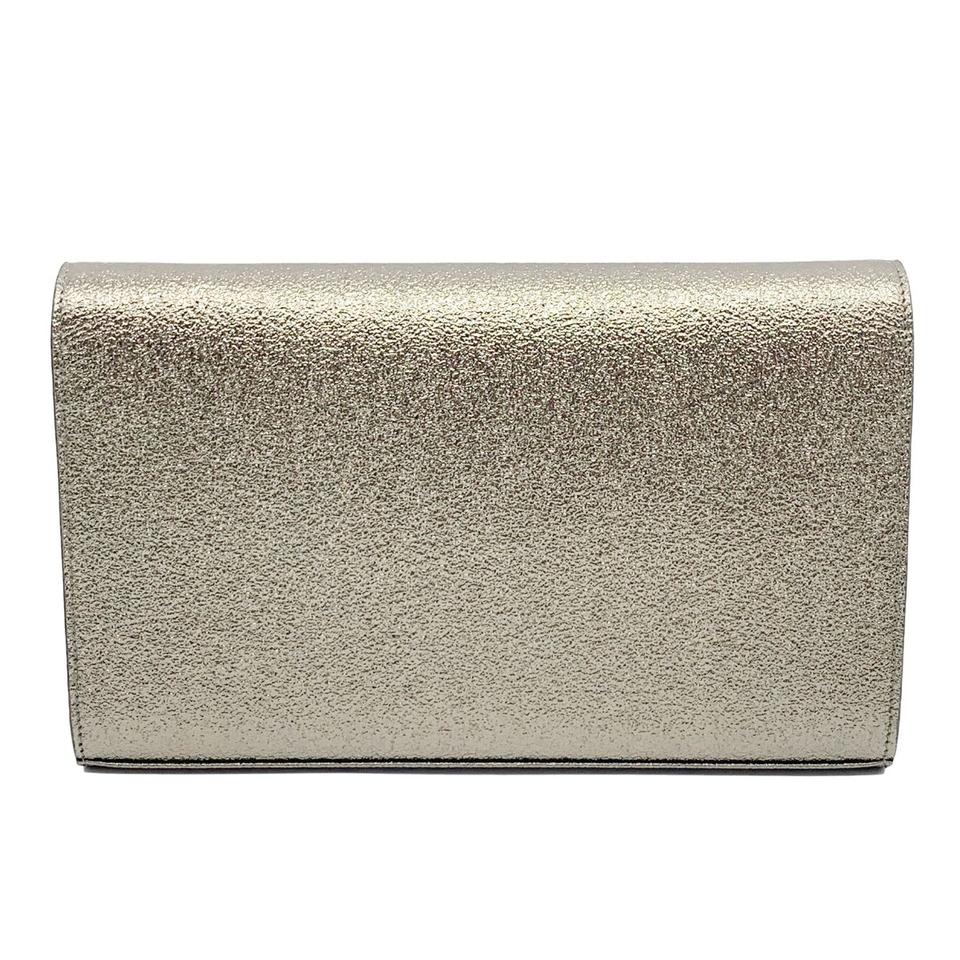 NEW Saint Laurent Monogram Kate Chain Wallet Wallet On Chain / Silver/Erosion