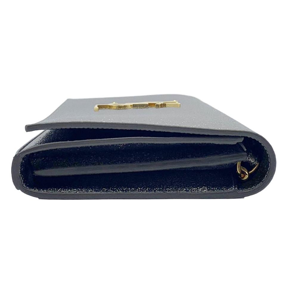 NEW Saint Laurent Monogram Kate Chain Wallet Wallet On Chain / Silver/Erosion