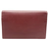 Saint Laurent Monogram Kate Chain Wallet Tassel Plum Red Calfskin Leather
