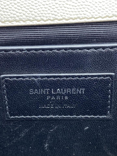 Saint Laurent Monogram Kate Crossbody Medium Grained Monogram White Leather Shoulder Bag