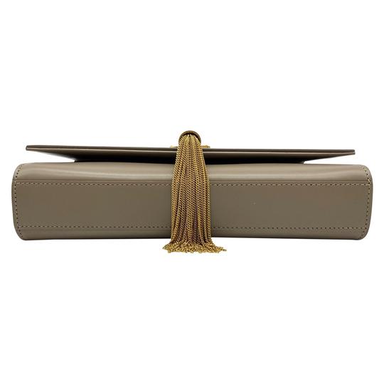Saint Laurent Monogram Kate Crossbody Monogramme Tassel Chain Medium Dusty Grey Beige Leather Shoulder Bag