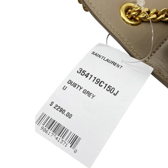 Saint Laurent Monogram Kate Crossbody Monogramme Tassel Chain Medium Dusty Grey Beige Leather Shoulder Bag