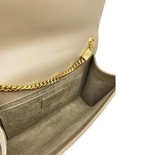 Saint Laurent Monogram Kate Crossbody Monogramme Tassel Chain Medium Dusty Grey Beige Leather Shoulder Bag