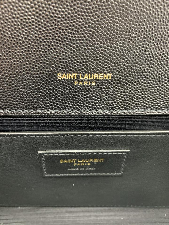 Saint Laurent Monogram Kate Grained Monogram Cross-body Black Leather Shoulder Bag