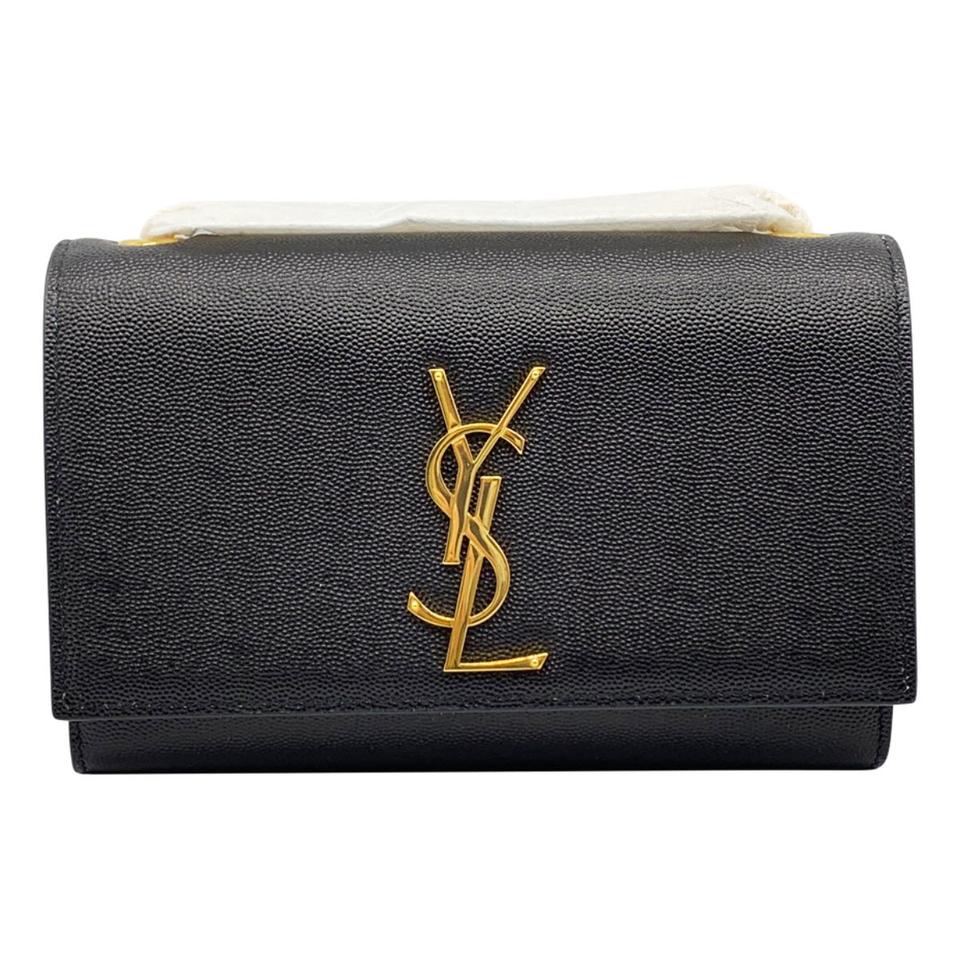Saint Laurent Monogram Kate Grained Monogram Cross-body Black Leather Shoulder Bag