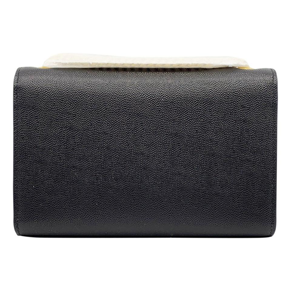 Saint Laurent Monogram Kate Grained Monogram Cross-body Black Leather Shoulder Bag