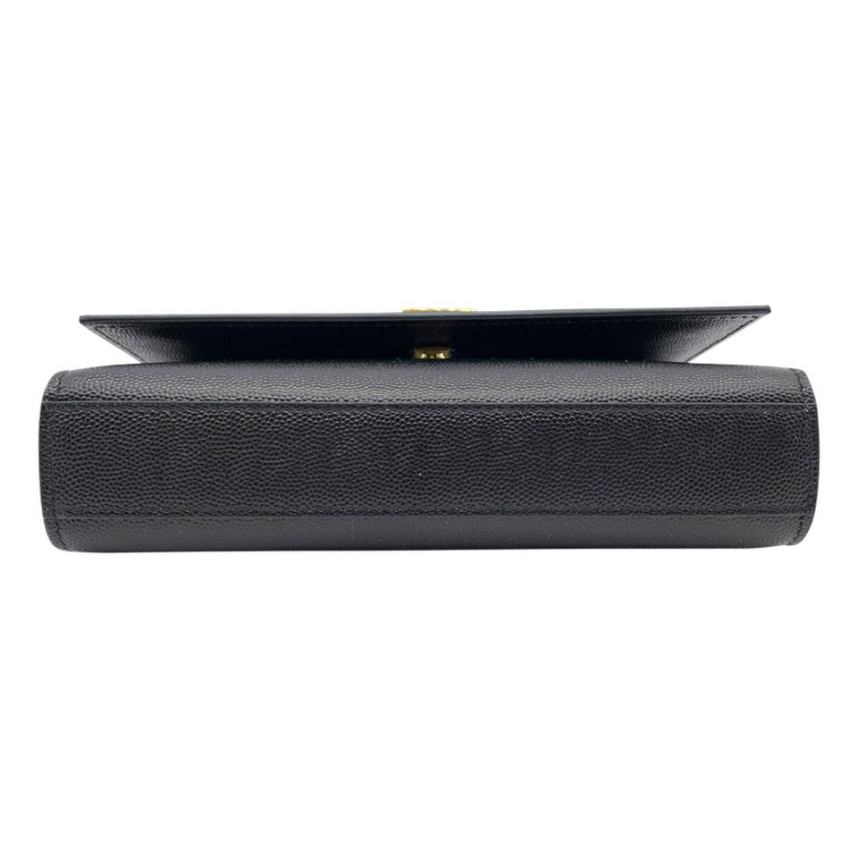 Saint Laurent Monogram Kate Grained Monogram Cross-body Black Leather Shoulder Bag