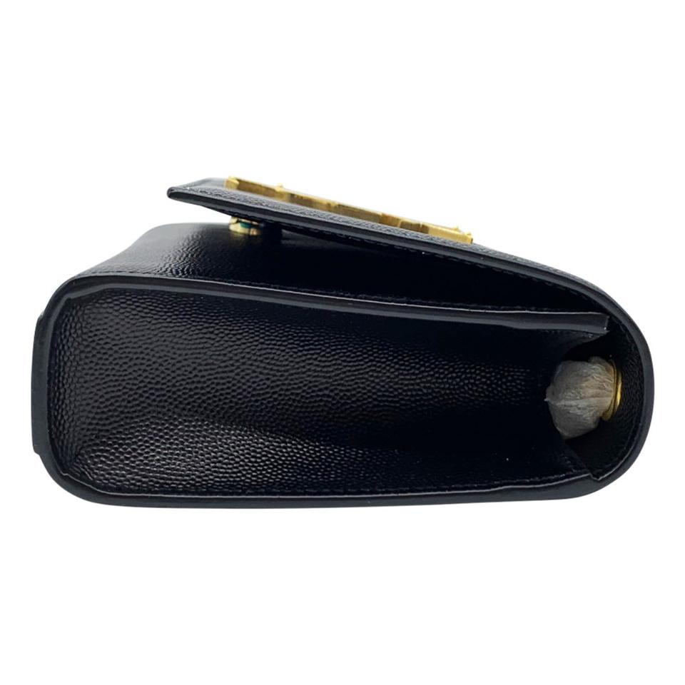 Saint Laurent Monogram Kate Grained Monogram Cross-body Black Leather Shoulder Bag