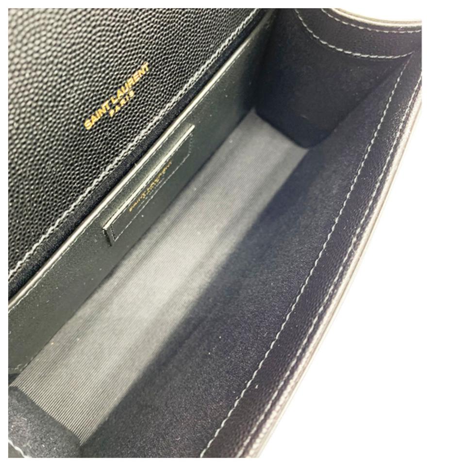 Saint Laurent Monogram Kate Grained Monogram Cross-body Black Leather Shoulder Bag