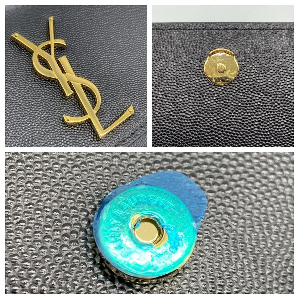 Saint Laurent Monogram Kate Grained Monogram Cross-body Black Leather Shoulder Bag