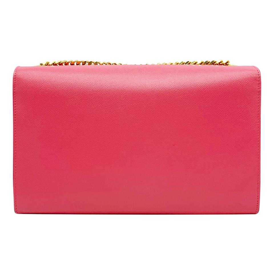 Saint Laurent Monogram Kate Medium Pink Leather Shoulder Bag