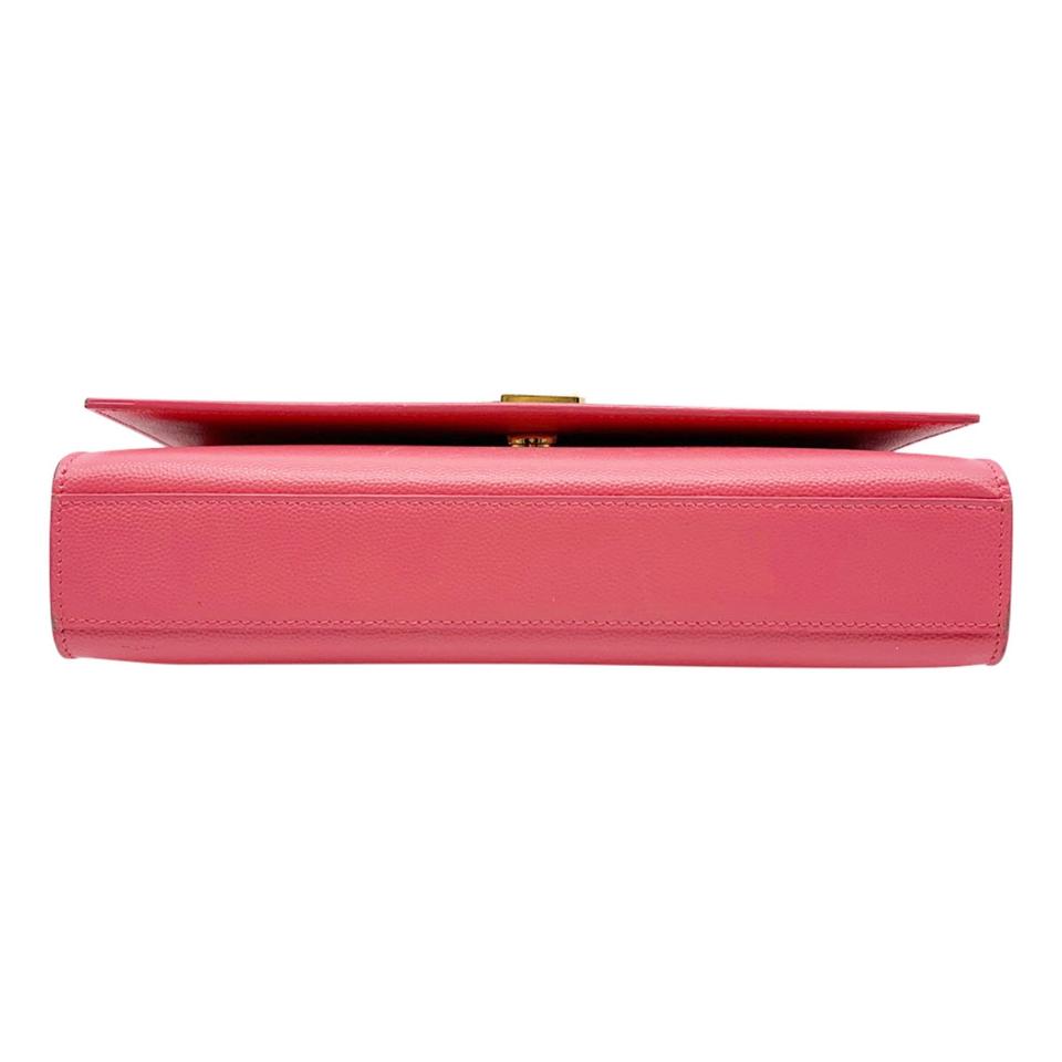 Saint Laurent Monogram Kate Medium Pink Leather Shoulder Bag