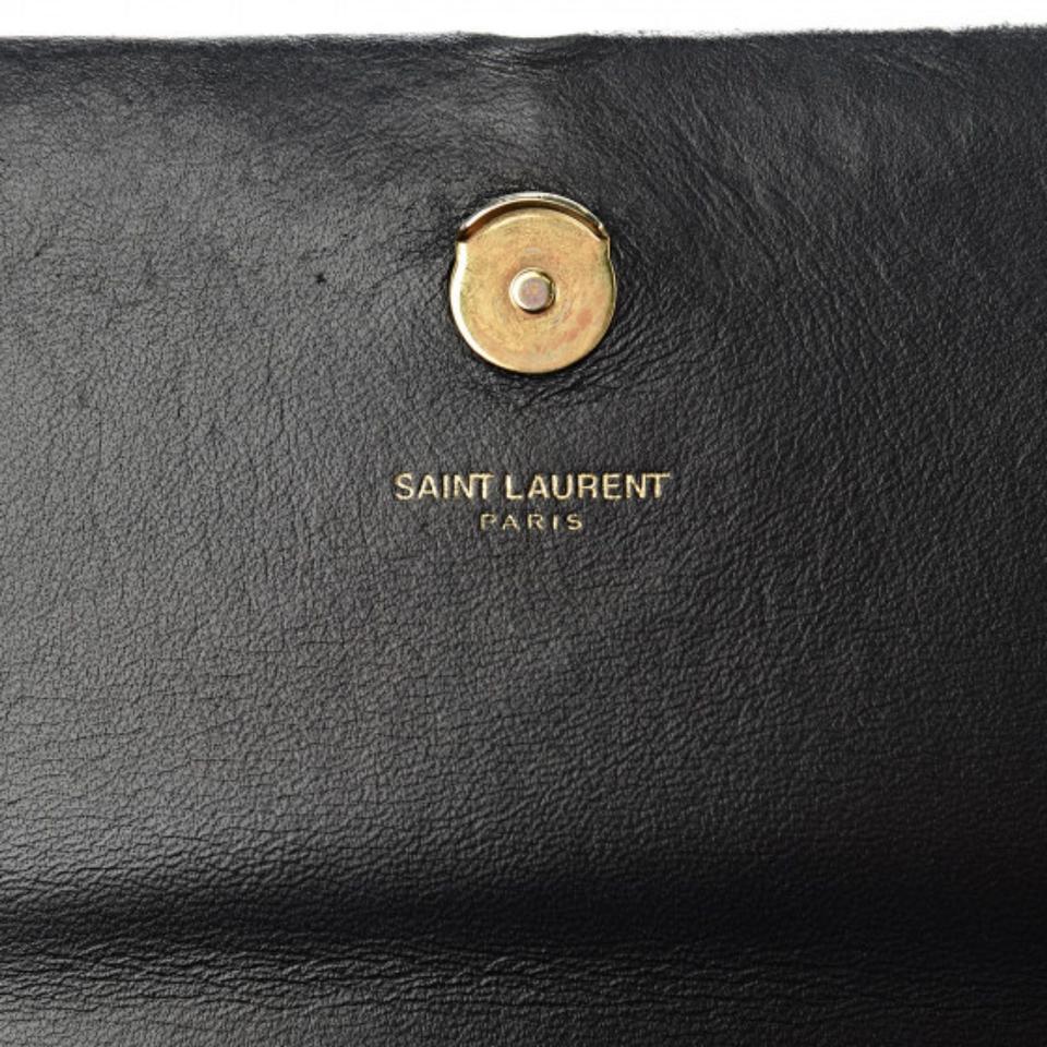 Saint Laurent Monogram Kate Medium Tassel Monogram Chain Black Velvet Cross Body Bag