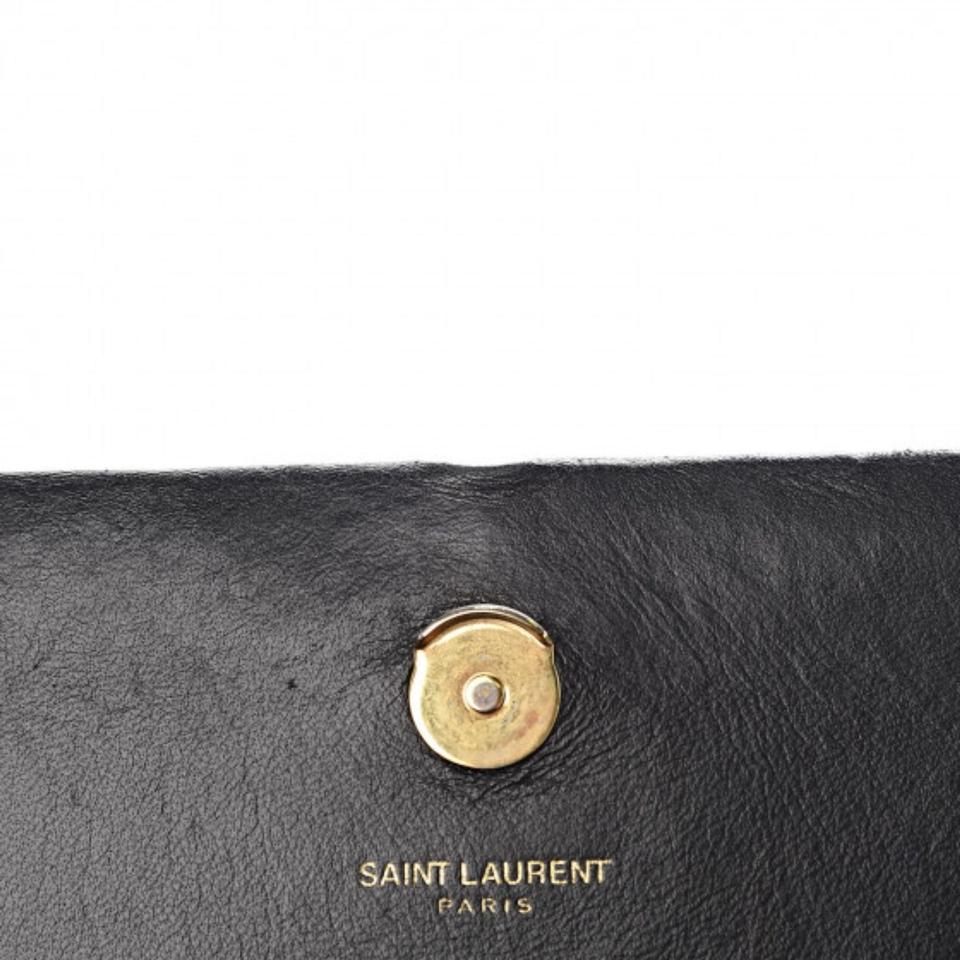 Saint Laurent Monogram Kate Medium Tassel Monogram Chain Black Velvet Cross Body Bag
