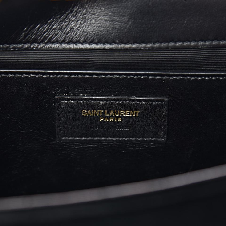 Saint Laurent Monogram Kate Medium Tassel Monogram Chain Black Velvet Cross Body Bag