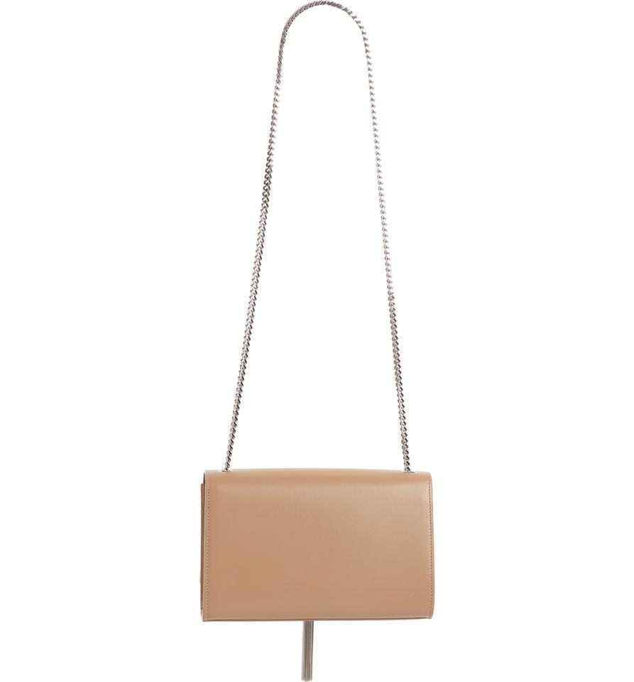 Saint Laurent Monogram Kate Medium Tassel Taupe Fonce Beige Leather Cross Body Bag