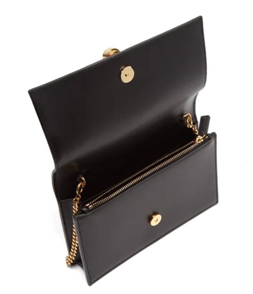 Saint Laurent Monogram Kate Tassel Monogram Black Leather Shoulder Bag