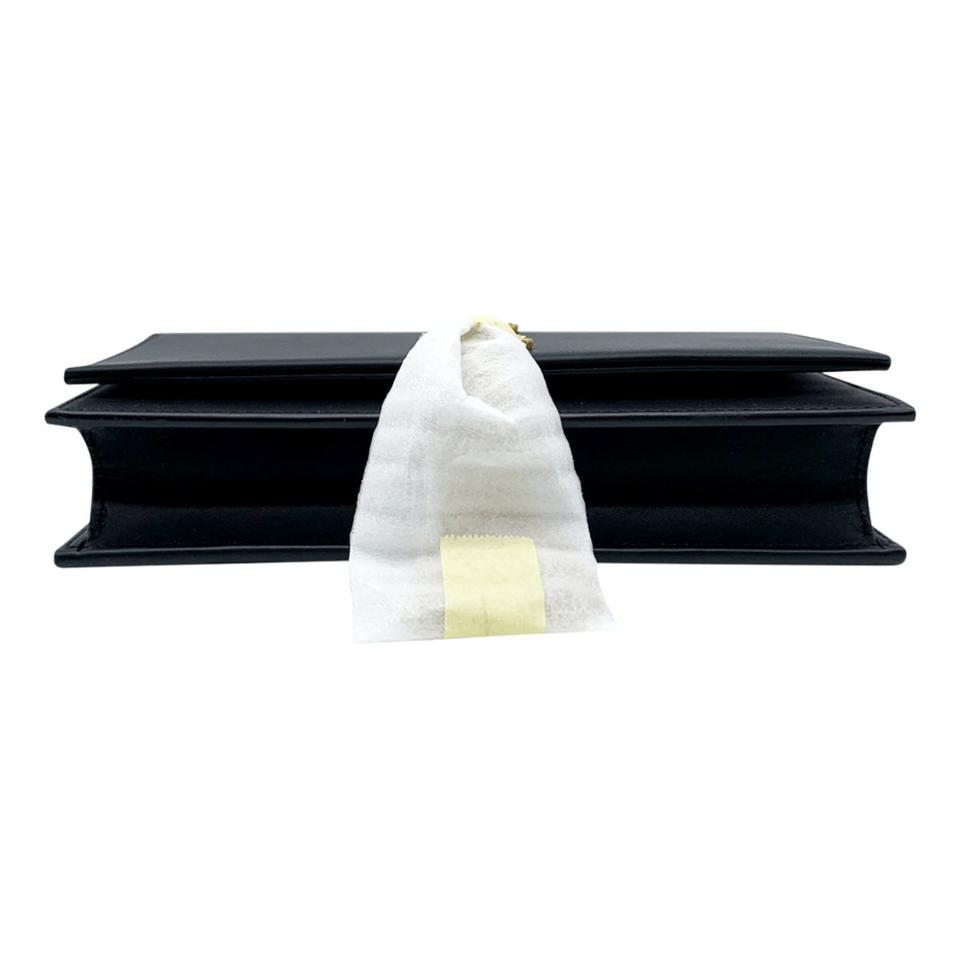 Saint Laurent Monogram Kate Tassel Monogram Black Leather Shoulder Bag