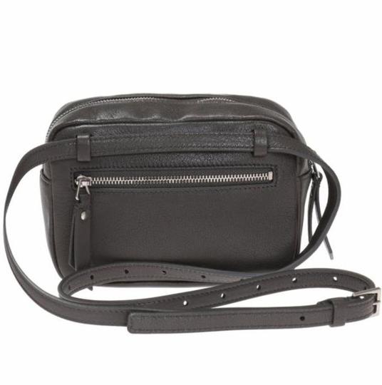 Saint Laurent Camera Belt Lou Ysl Embossed Monogram Grey Leather Cross Body Bag