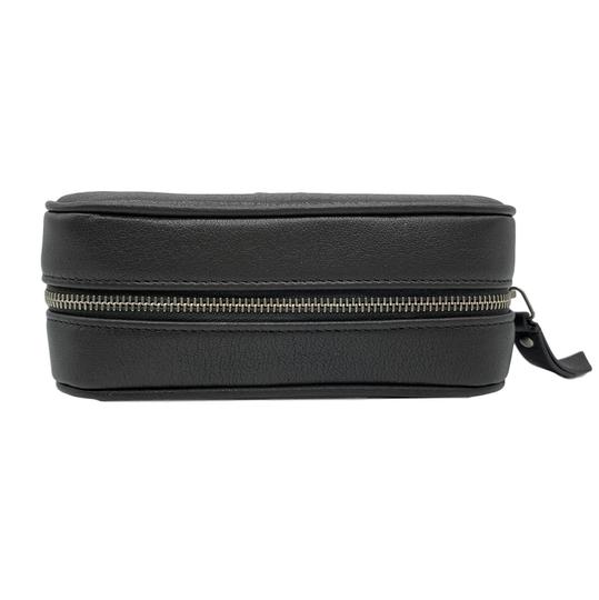 Saint Laurent Camera Belt Lou Ysl Embossed Monogram Grey Leather Cross Body Bag