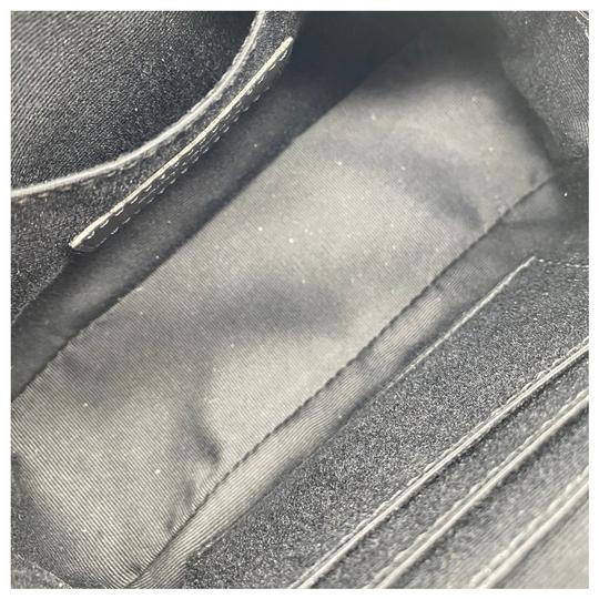 Saint Laurent Camera Belt Lou Ysl Embossed Monogram Grey Leather Cross Body Bag