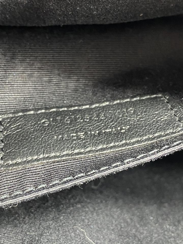 Saint Laurent Monogram Lou Camera Calfskin Matelasse Black Leather Shoulder Bag