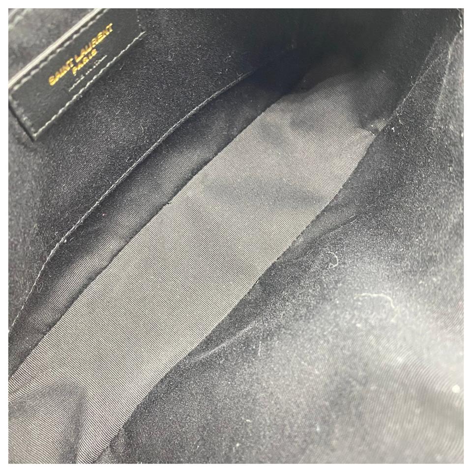 Saint Laurent Monogram Lou Camera Calfskin Matelasse Black Leather Shoulder Bag