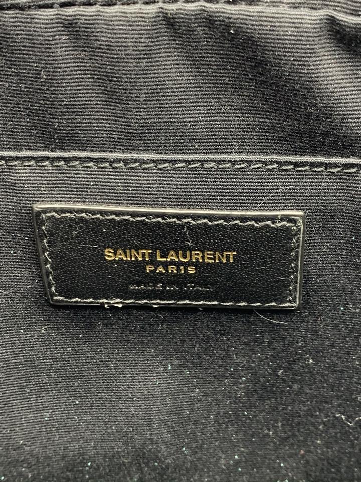 Saint Laurent Monogram Lou Camera Shoulder Quilted Green Velvet Cross Body Bag