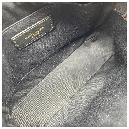 Saint Laurent Monogram Lou Women's Burgundy Camera Red Leather Cross Body Bag