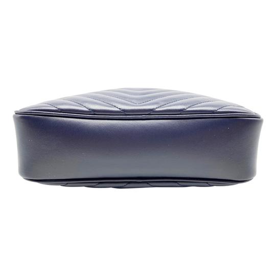 Saint Laurent Monogram Lou Women's Camera Blue Leather Cross Body Bag