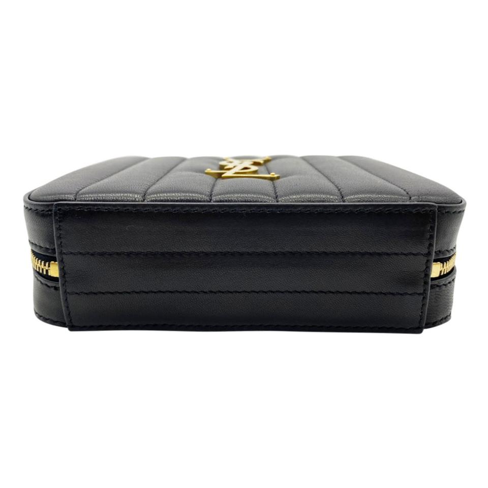 Saint Laurent Monogram Loulou Belt Vicky Lou Quilted Black Leather Messenger Bag