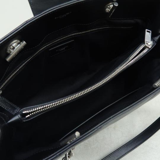 Saint Laurent Monogram Loulou Calfskin Y Quilted Monogram Large Shopper Black Leather Tote