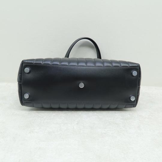 Saint Laurent Monogram Loulou Calfskin Y Quilted Monogram Large Shopper Black Leather Tote