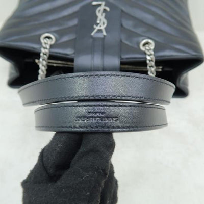 Saint Laurent Monogram Loulou Calfskin Y Quilted Monogram Large Shopper Black Leather Tote