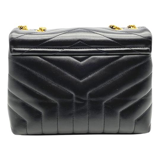 Saint Laurent Monogram Loulou Calfskin Y Quilted Monogram Small Chain Satchel Black Leather Shoulder Bag