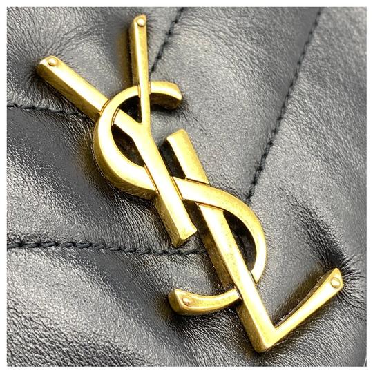 Saint Laurent Monogram Loulou Calfskin Y Quilted Monogram Small Chain Satchel Black Leather Shoulder Bag