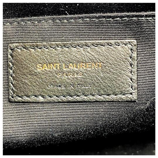 Saint Laurent Monogram Loulou Camera Granite Grey Leather Shoulder Bag