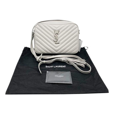Saint Laurent Monogram Loulou Camera Granite Grey Leather Shoulder Bag