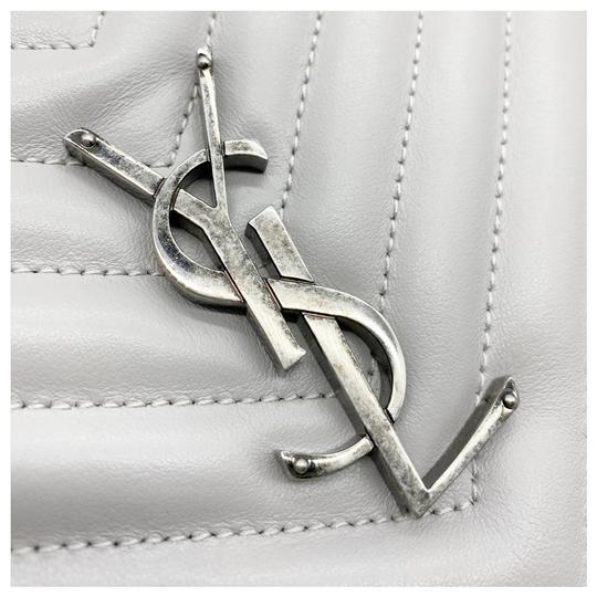 Saint Laurent Monogram Loulou Camera Granite Grey Leather Shoulder Bag