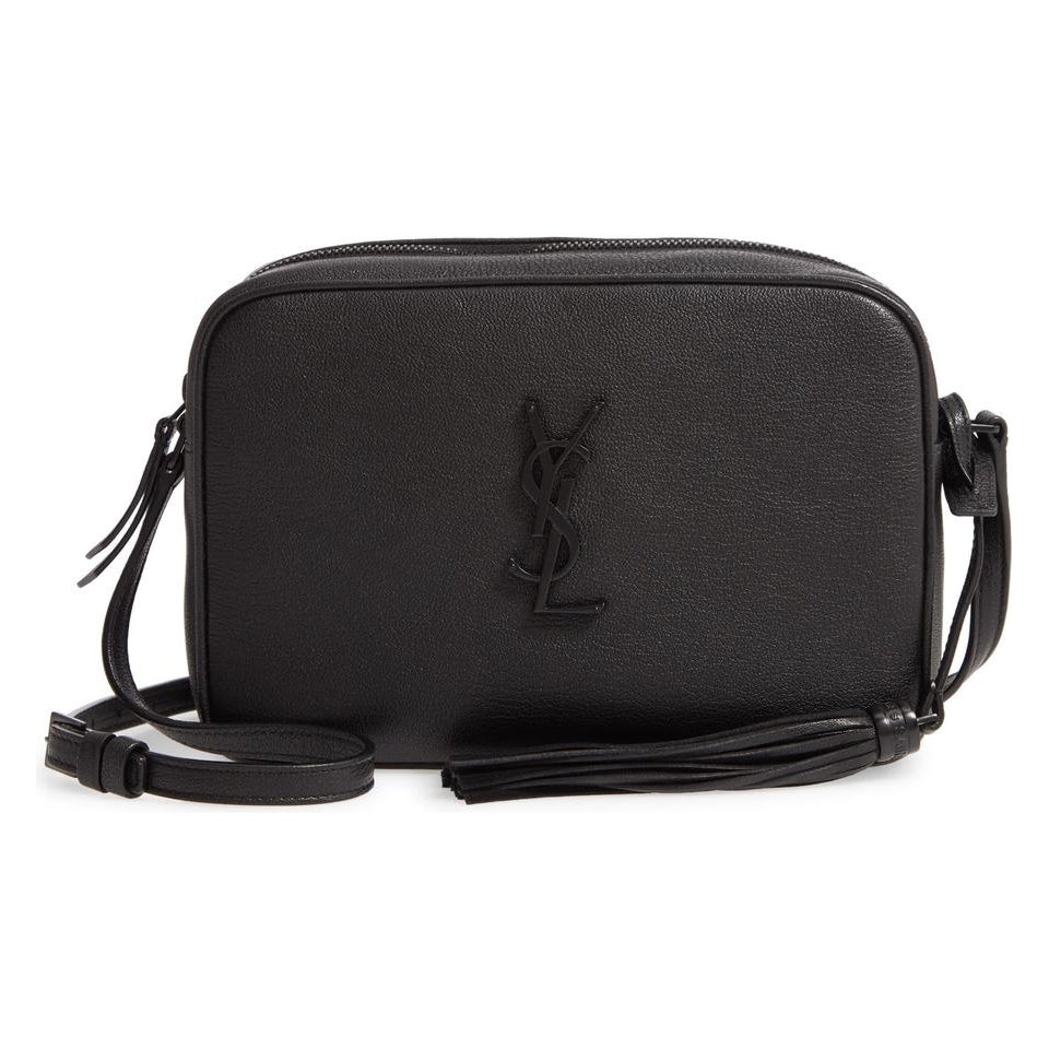 Saint Laurent Monogram Loulou Camera Lou Black Leather Shoulder Bag