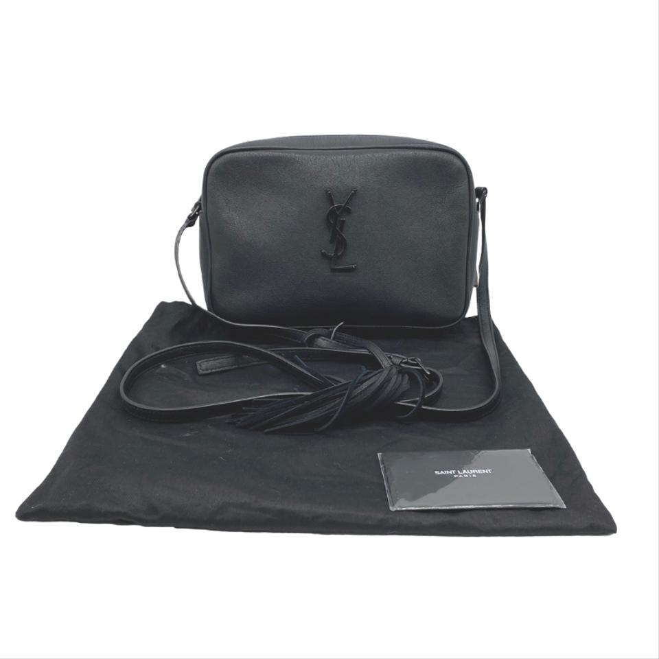 Saint Laurent Monogram Loulou Camera Lou Black Leather Shoulder Bag